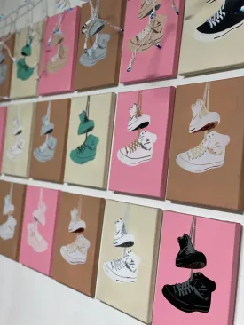 Original Paintings - Series of 50 - Converse Hi Top  - 8”x10”